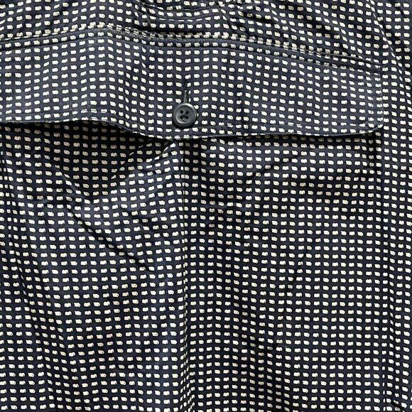 Zara Man Slim Fit Navy Windowpane Hooded Pullover Size Medium - Picture 4 of 10